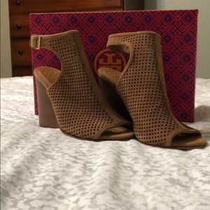 Tory Burch Jesse Perforated Open Toe Bootie